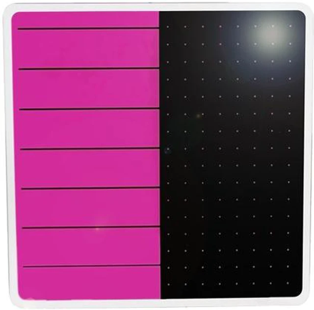 Alt view image 2 of 2 - Floortex FCVGM1414VP Viztex Glacier Soft Violet & Jet Black Plan & Grid Glass Dry Erase Board - 14" x 14"