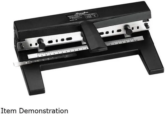 Main image of Swingline A7074440E 40-Sheet Heavy-Duty Two-to-Seven-Hole Adjustable Punch, 9/32" Holes, Black