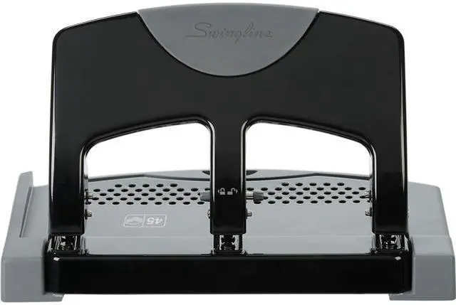 Main image of Swingline A7074136 45-Sheet SmartTouch Three-Hole Punch, 9/32" Holes, Black/Gray