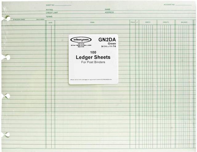 green ledger paper