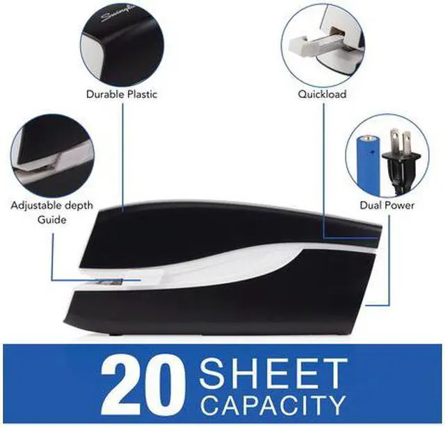 Alt view image 2 of 5 - Swingline S7048200A Portable Electric Stapler, 20-Sheet Capacity, Black