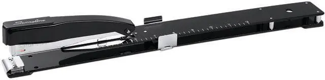 Main image of Swingline S7034121A Heavy-Duty Long Reach Stapler, 20-Sheet Capacity, 12" Throat, Black