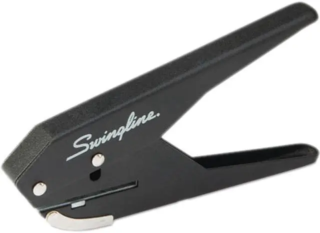 Main image of Swingline 74017 20-Sheet Low Force One-Hole Punch, 9/32"Holes, Black, 1 Each