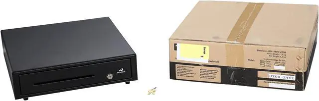 Alt view image 6 of 6 - Logic Controls CD415 Economy Cash Drawer, Hardwired RJ12, Compatible with Epson or Star Printers, 16" x 16" x 4.5", Black