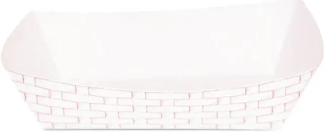 Main image of Boardwalk 30LAG500 Paper Food Baskets, 5 lbs. Capacity, Red/White, 500/Carton, 1 Carton
