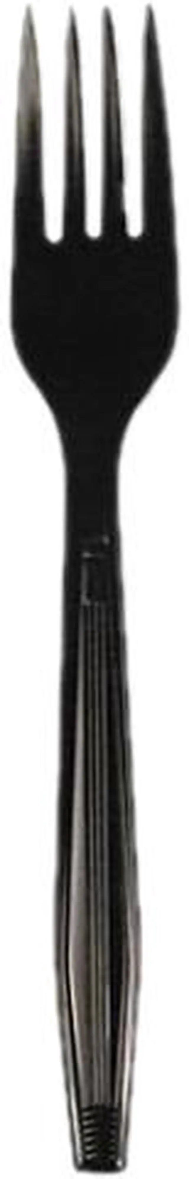 Main image of Boardwalk FORKHWBLA Full Length Polystyrene Cutlery, Fork, Black, 1000/Carton, 1 Carton