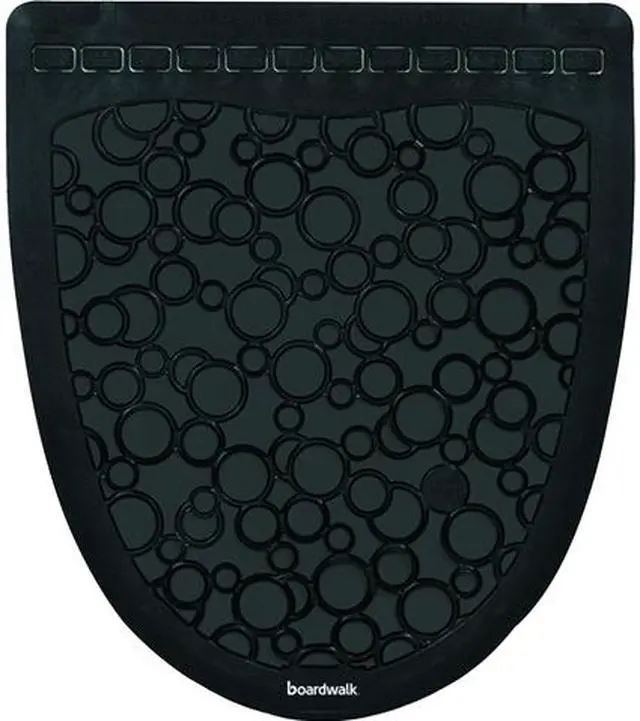 Main image of Boardwalk BWKUMBB Urinal Mat 2.0, Rubber, 17.50" x 20.00", Black/Black, 6/Carton