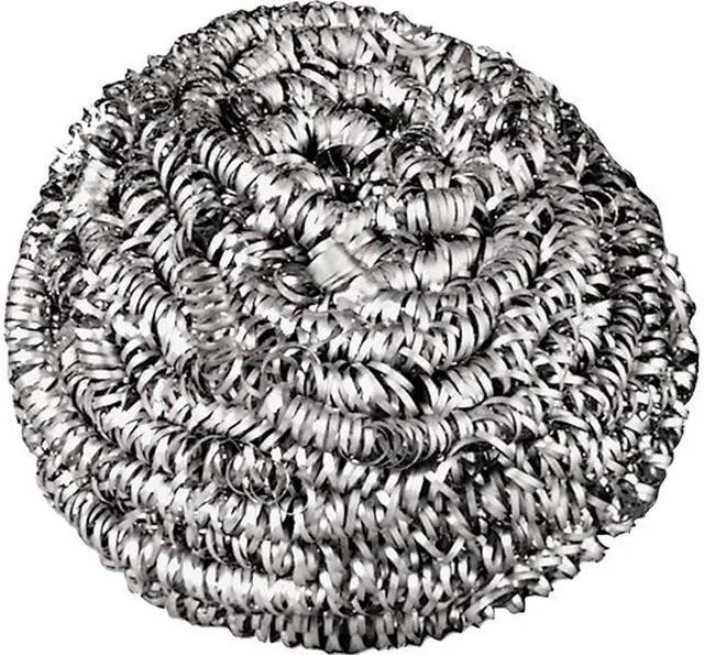 Main image of Boardwalk 83LGI Stainless Steel Scrubbers, Medium Size, 72/Carton