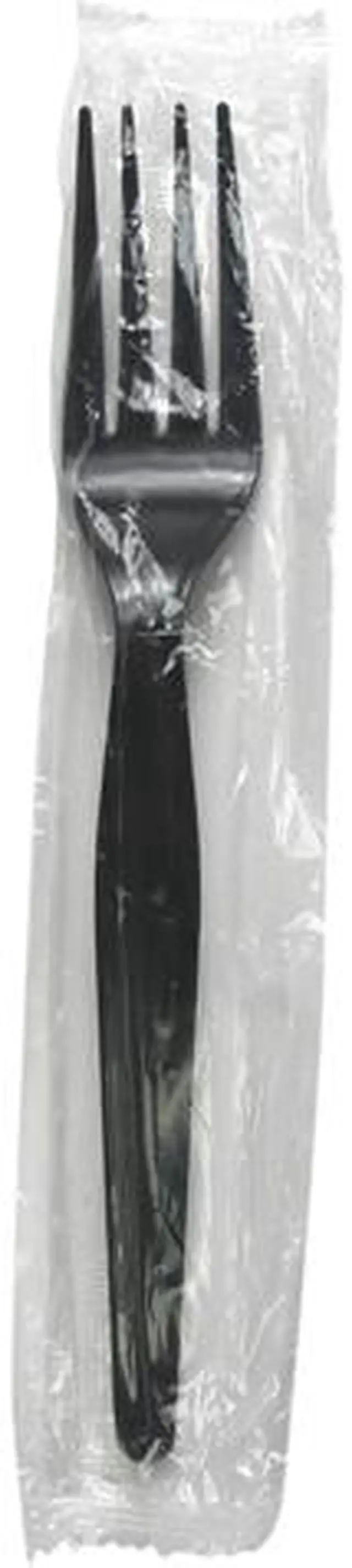 Main image of Boardwalk BWKFORKHWPSBIW Heavyweight WraPolypropyleneed Polystyrene Cutlery, Fork
