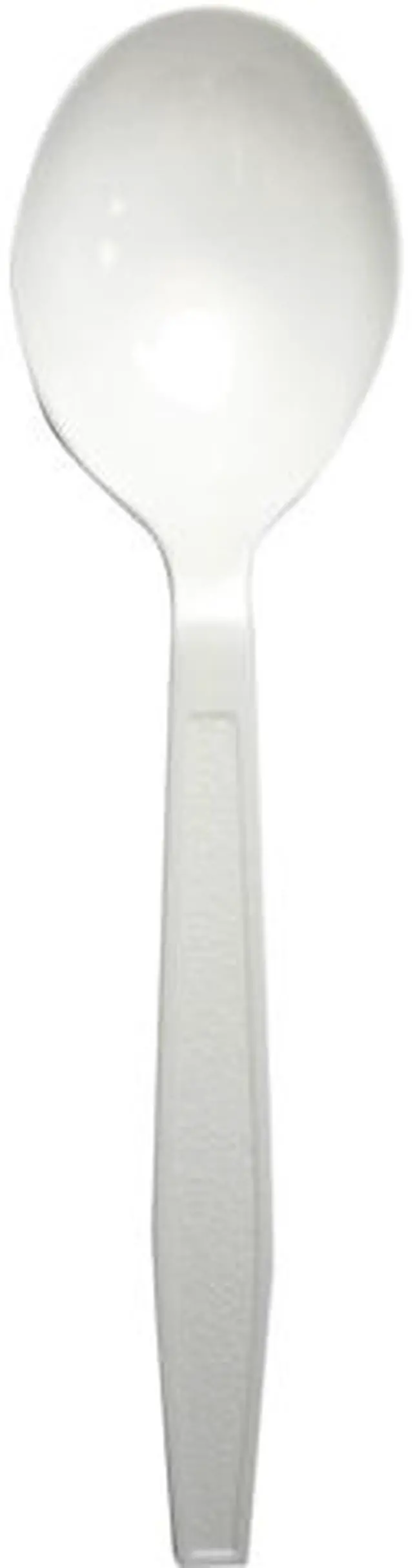 Main image of Boardwalk BWKSOUPHWPPWH Heavyweight Polypropylene Cutlery, Soup Spoon