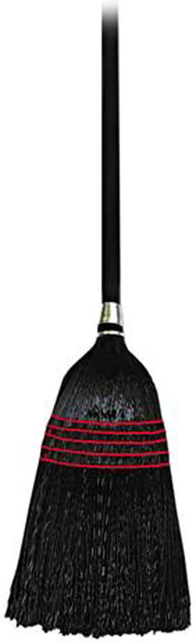 Main image of Boardwalk BWK930BP Flagged Tip Poly Bristle Janitor Brooms, 57"-58.5", Natural/Black, 12/Carton