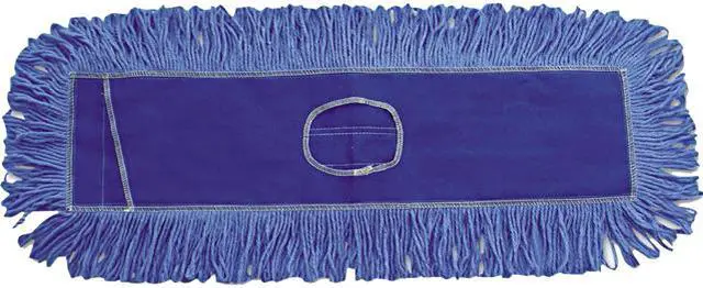 Main image of Boardwalk BWK1124 Mop Head, Dust, Looped-End, Cotton/Synthetic Fibers, 24" x 5", Blue
