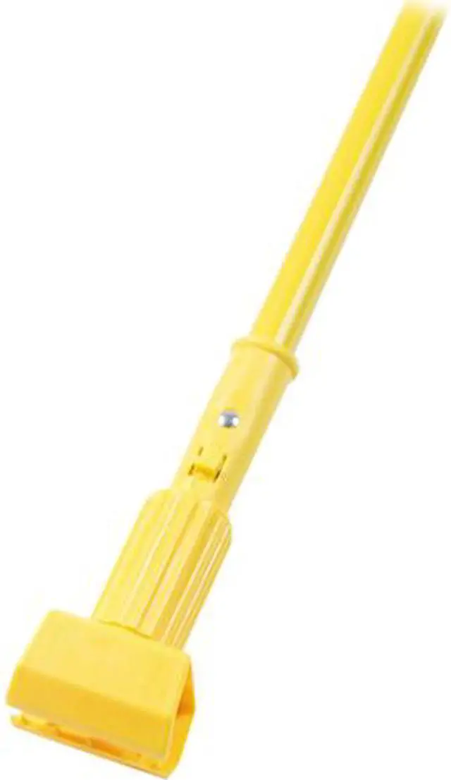 Main image of Boardwalk BWK610 Plastic Jaws Mop Handle for 5" Wide Mop Heads, 60" Aluminum Handle, Yellow