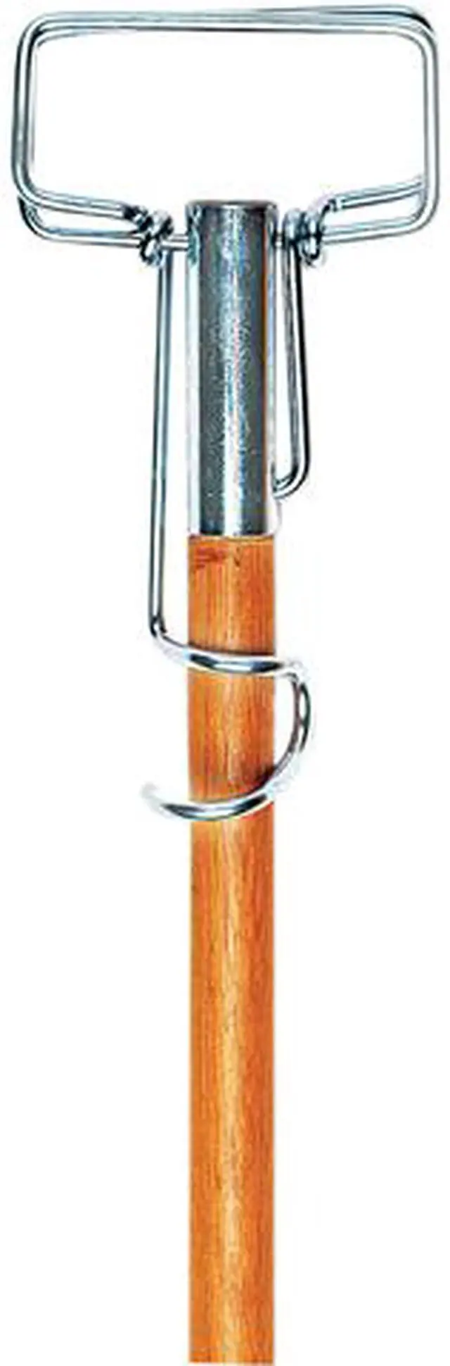 Main image of Boardwalk BWK609 Spring Grip Metal Head Mop Handle for Most Mop Heads, 60" Wood Handle