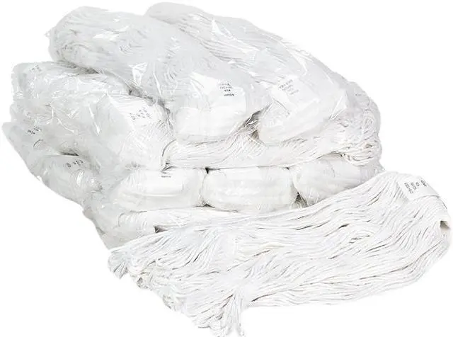 Main image of Boardwalk BWK4024RCT Pro Loop Web/Tailband Wet Mop Head, Rayon, #24 Size, White, 12/Carton