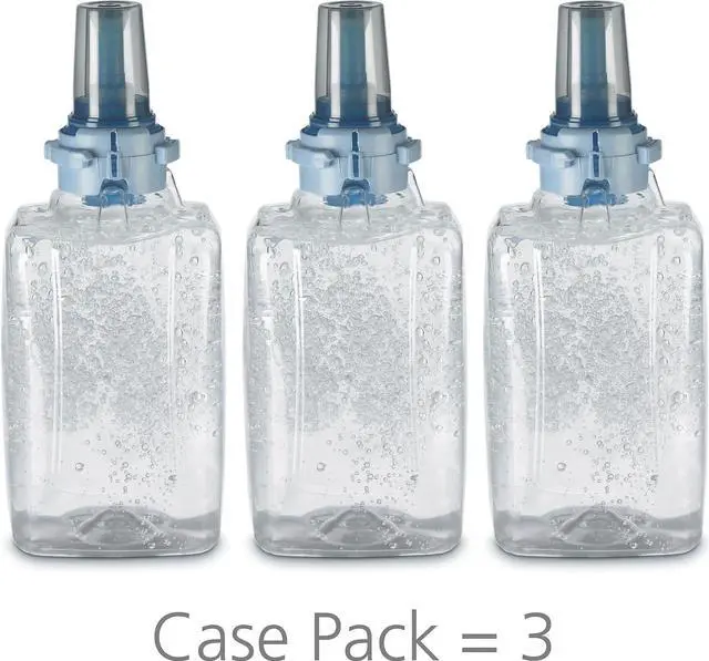 Alt view image 5 of 5 - Purell 880303CT Advanced Green Certified Instant Hand Sanitizer Refill, 1200mL, FragranceFree, 3/Carton, 1 Carton