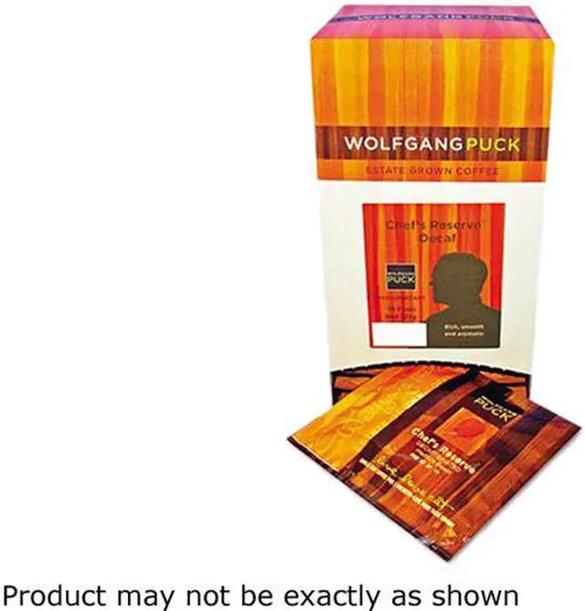 Main image of Wolfgang Puck 016432 Coffee Pods, Decaffeinated Reserve, 18 per box