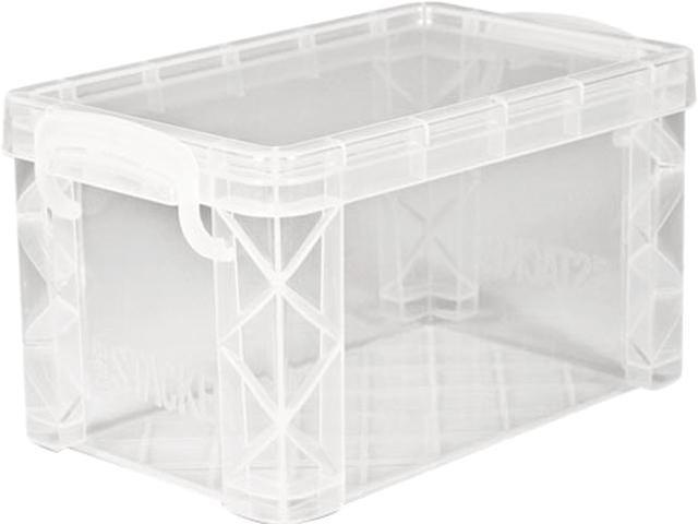 Advantus AVT40307 Super Stacker Storage Boxes, Hold 400 3 x 5 Cards,  Plastic, Clear 