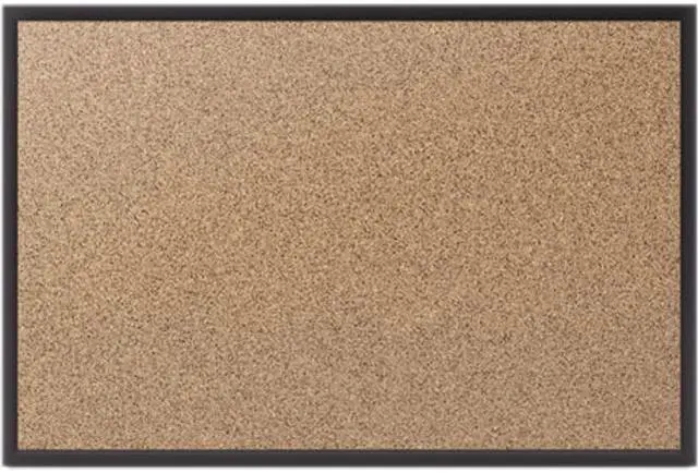 Main image of Quartet Classic Cork Bulletin Board, 36x24, Black Aluminum Frame