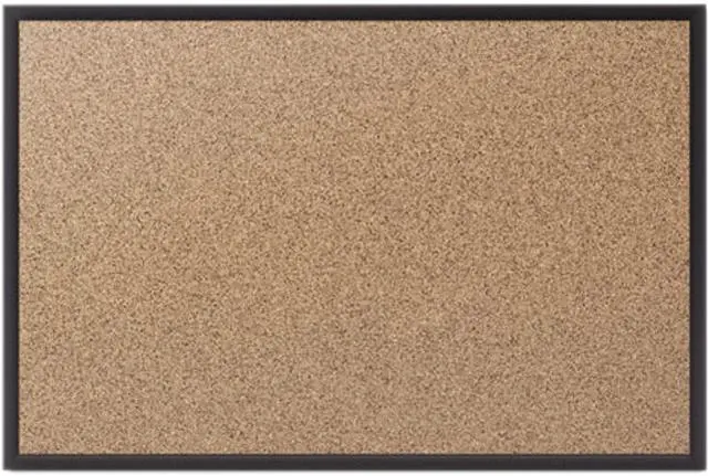 Main image of Quartet 2304B Standard Cork Bulletin Boards, Black Aluminum Frame