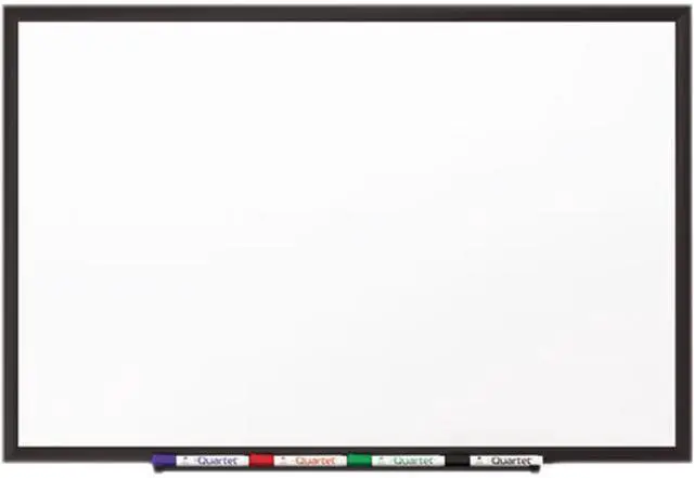 Main image of Quartet 2543B Premium DuraMax Porcelain Magnetic Whiteboards, Black Aluminum Frame, 3' x 2'
