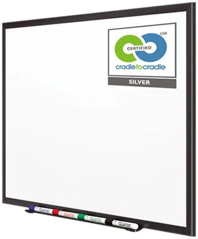 Alt view image 2 of 2 - Quartet 2543B Premium DuraMax Porcelain Magnetic Whiteboards, Black Aluminum Frame, 3' x 2'