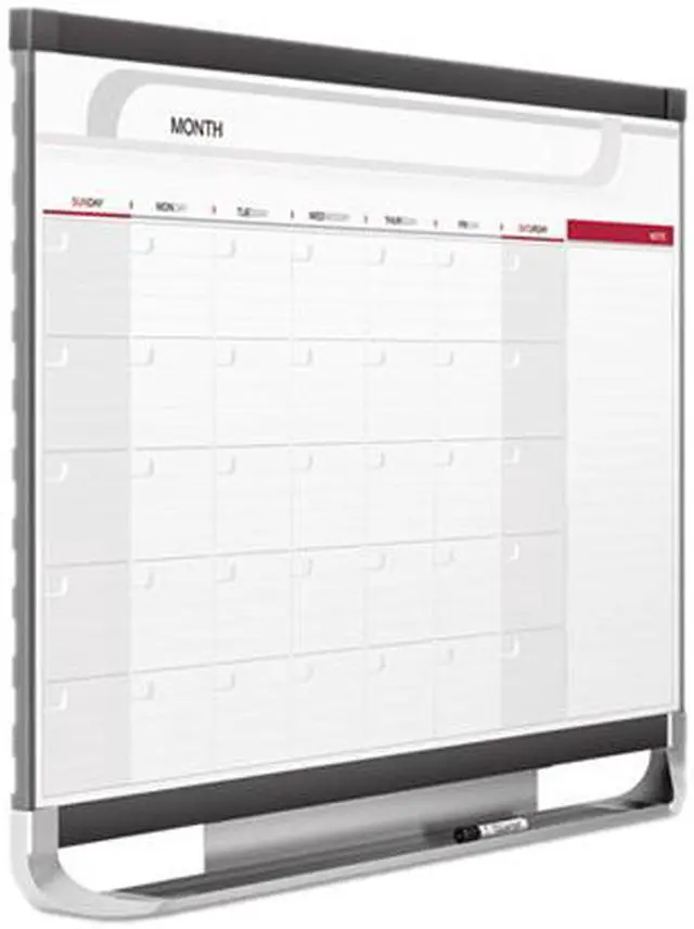 Alt view image 2 of 2 - Quartet CP32P2 Prestige 2 Magnetic Monthly Calendar Board, 3' x 2', Total Erase Surface