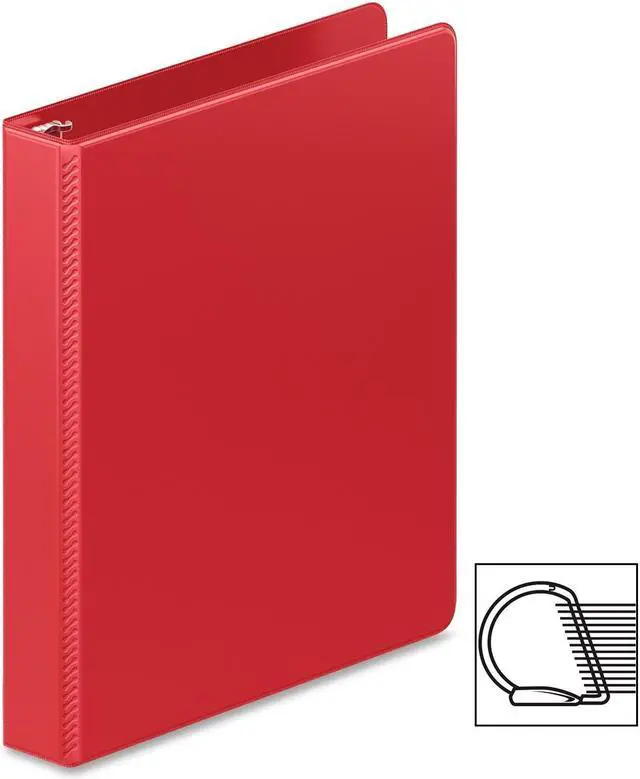 Main image of Wilson Jones 384141797 384141797 Heavy Duty D-Ring View Binder with Extra Durable Hinge 1" Capacity Red