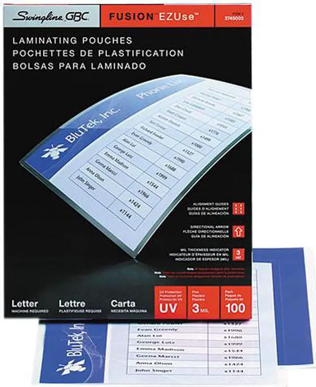 Main image of 3745003 GBC Swingline Fusion HeatSeal LongLife Laminating Pouches