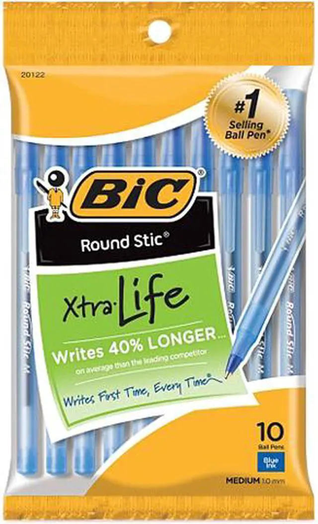 Main image of BIC GSMP101BE 10-pack Round Stic Ballpoint Pens