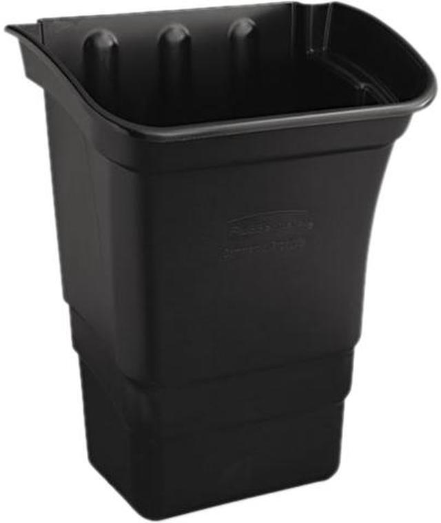 Optional Utility Cart Refuse/Utility Bin, Rectangular, 8gal, Black