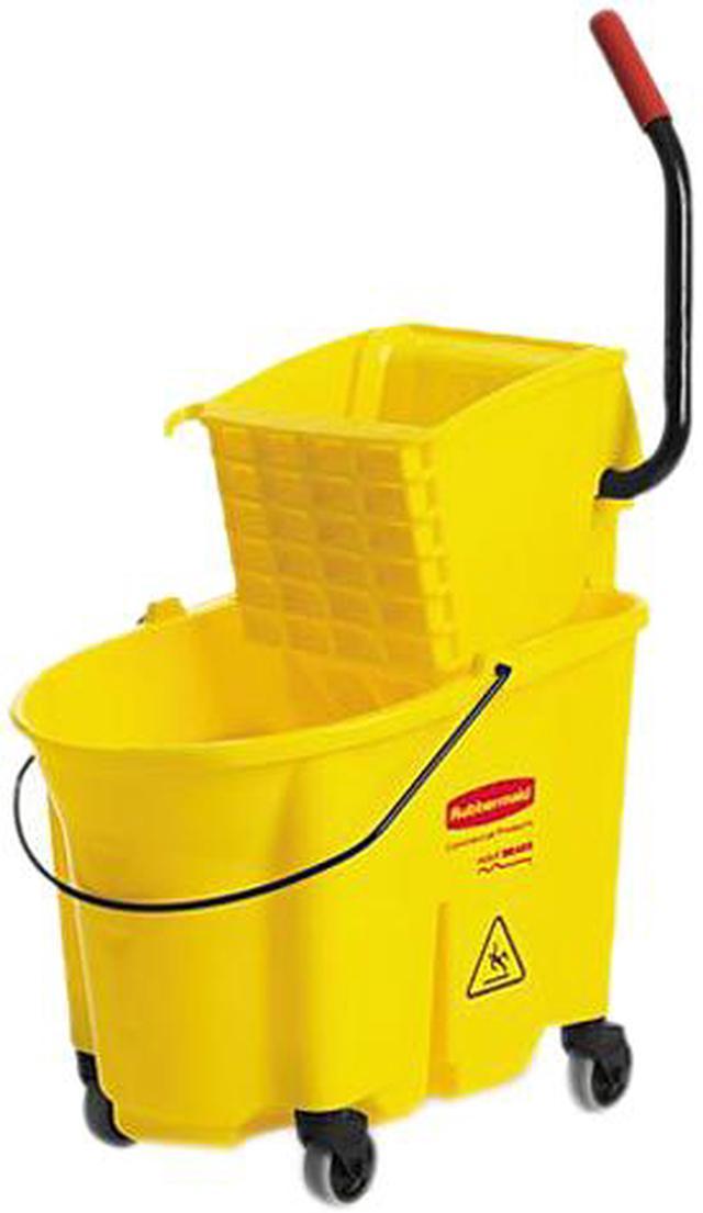 Rubbermaid WaveBrake 35 Quart Bucket & Wringer - Yellow