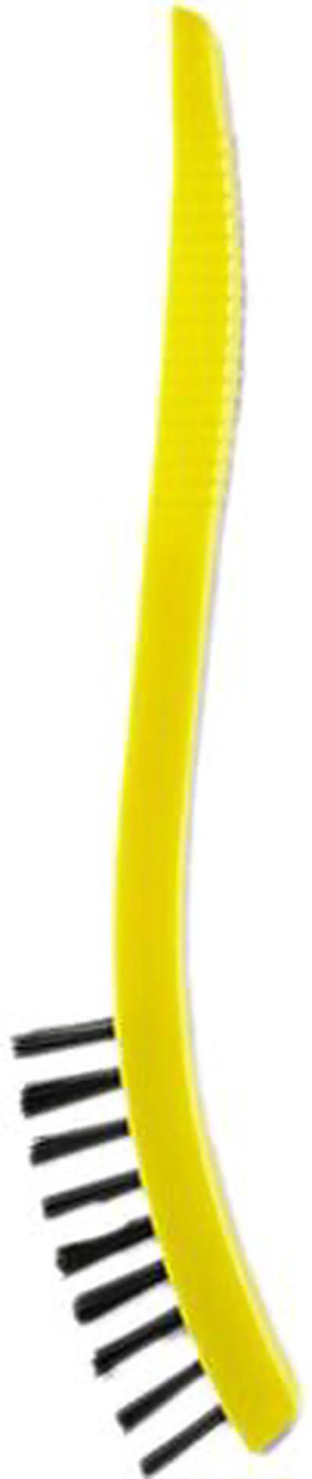 Main image of Rubbermaid Commercial RCP 9B56 BLA Synthetic-Fill Tile & Grout Brush, 8.50" Yellow Plastic Handle