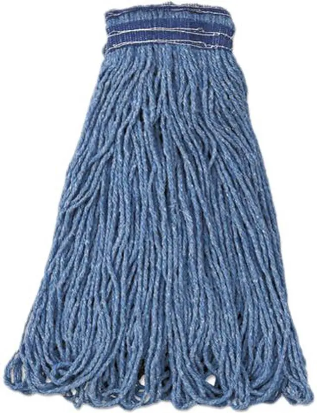 Main image of Rubbermaid Commercial RCP E238 24 oz. All Pro Blend Wet Mop, Universal Headband, Blue