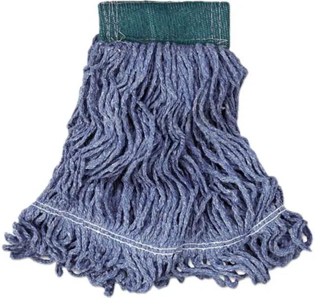 Main image of Rubbermaid Commercial RCP D252 BLU 20 oz. Super Stitch Blend Wet Mop, 5" Headband, Blue
