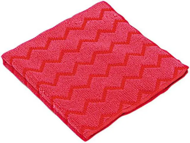 Main image of Rubbermaid Commercial RCP Q620 RED HYGEN Microfiber Cleaning Cloths, 12 x 12, Red