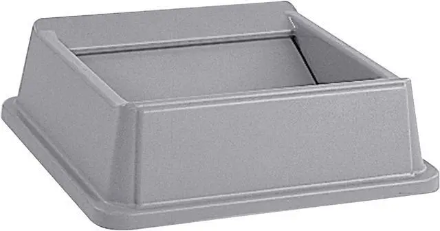 Alt view image 2 of 2 - Rubbermaid Commercial 266400GYCT Untouchable Square Swing Top - 4 / Carton - Gray