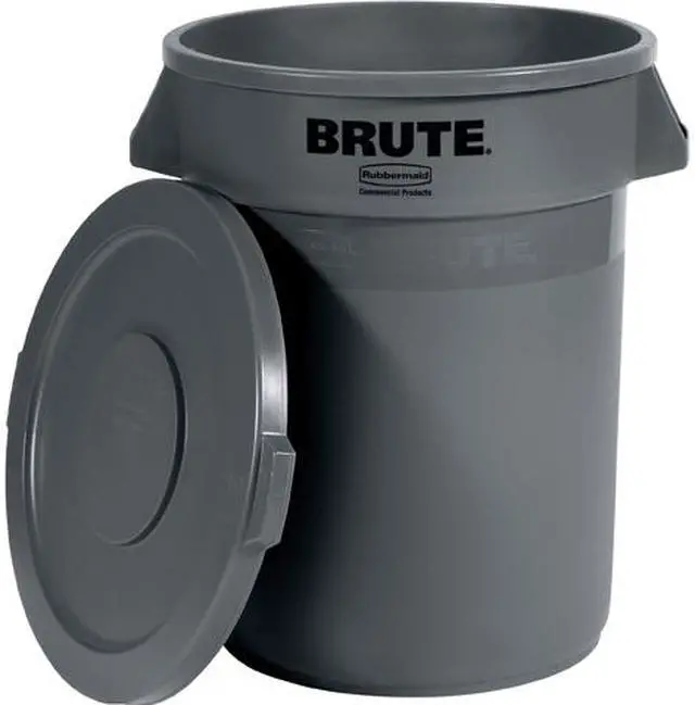 Main image of Rubbermaid Commercial 263100GYCT Brute 32G Container Flat Lid - Plastic - 6 / Carton - Gray