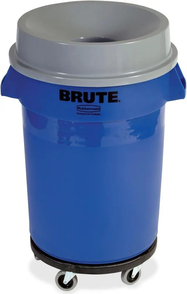 Alt view image 2 of 2 - Rubbermaid Commercial 3543GRACT 32-Gal Container Funnel Top Lid - Plastic - 4 / Carton - Gray