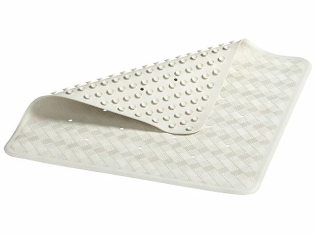 Main image of Rubbermaid Commercial Safti Grip Bath Mats - Bathroom - 28" Length x 16" Width - Rectangular - Textured - Rubber - White - 12 / Carton - 1982726CT