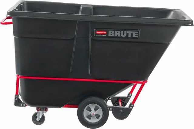 Main image of Rubbermaid Commercial 131500BK 1250 lbs. Capacity Standard Duty Tilt Truck - 33.5" Width x 72.2" Depth x 43.8" Height - Black