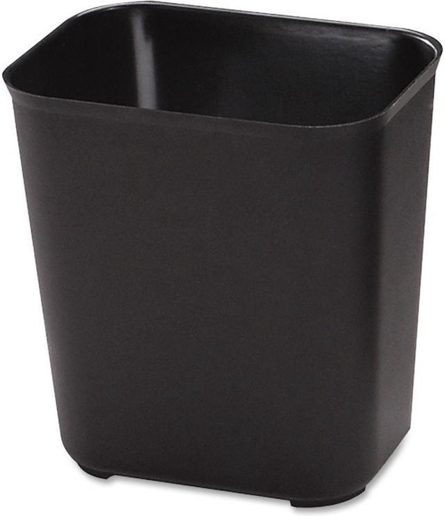 Rubbermaid 28 Quart Black Plastic Wastebasket