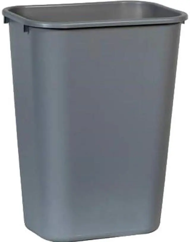 Main image of Rubbermaid Commercial 295700GYCT Deskside Wastebasket - 10.25 gal Capacity - Rectangular - 20" Height x 11" Width x 15.3" Depth