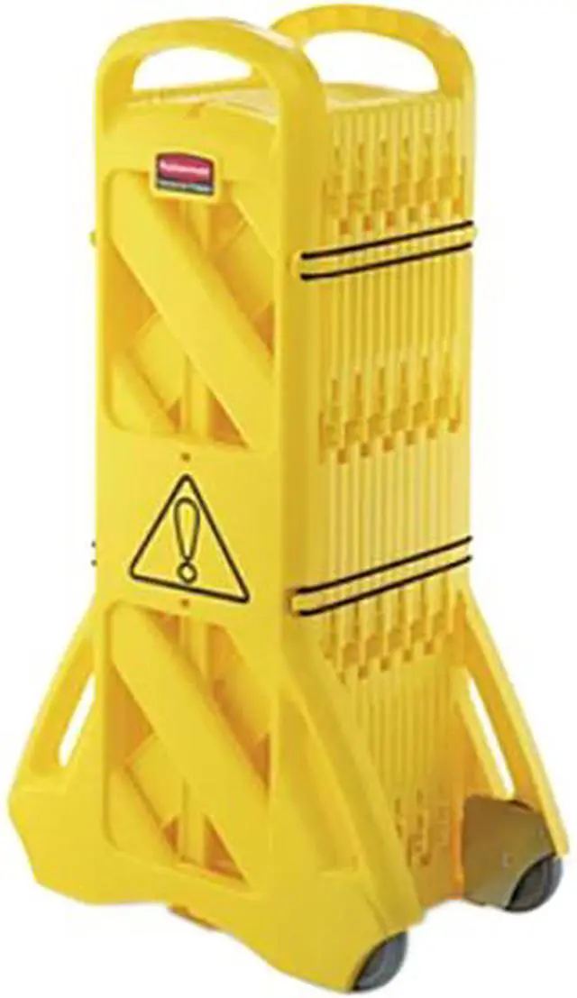 Main image of Rubbermaid Commercial FG9S1100YEL Mobile Barrier, 13 Feet, Yellow