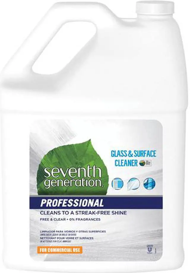 Main image of Seventh Generation 44721CT Glass and Surface Cleaner, Free and Clear, 1 Gallon Bottle, 2/Carton