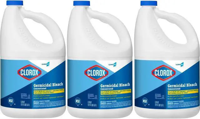 Alt view image 4 of 4 - Clorox Concentrated Germicidal Bleach, Regular, 121 oz Bottle, 3/Carton CLO30966CT