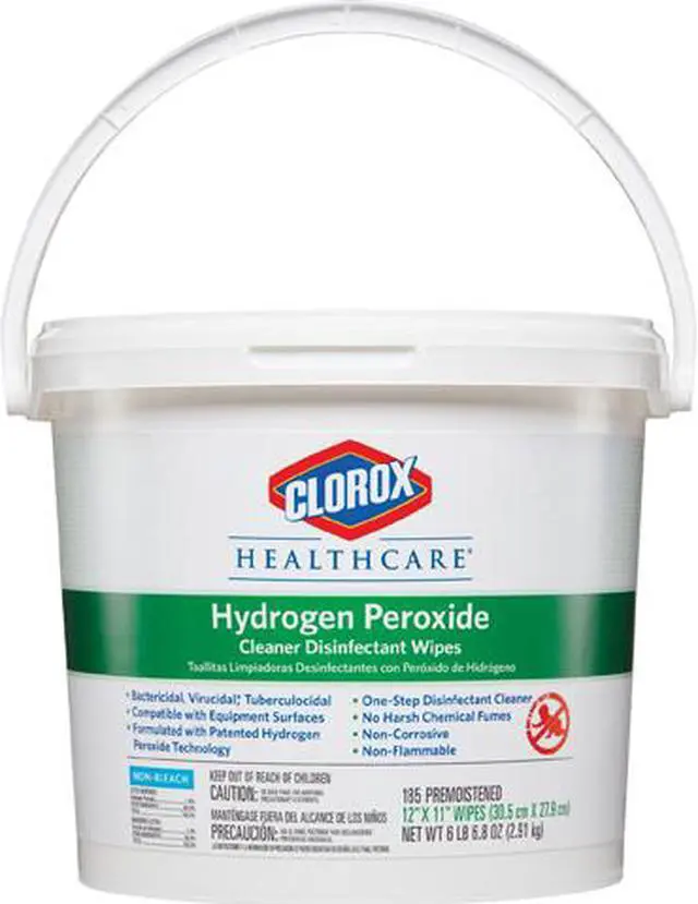 Main image of Clorox 30826CT Healthcare Hydrogen Peroxide Disinfecting Wipes