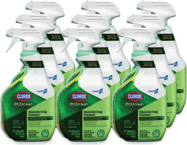 Main image of Clorox Pro EcoClean Disinfecting Cleaner - Unscented - 32 oz Spray Bottle, 9/Carton 60213CT