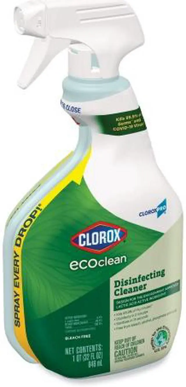 Alt view image 2 of 3 - Clorox Pro EcoClean Disinfecting Cleaner - Unscented - 32 oz Spray Bottle, 9/Carton 60213CT