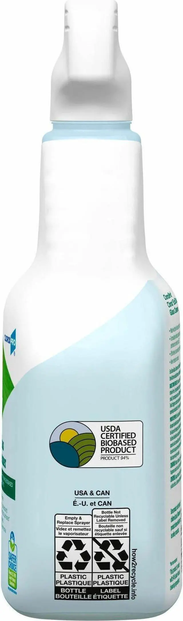 Alt view image 4 of 6 - Clorox EcoClean Glass Cleaner Spray - 32 fl oz (1 quart) - 9 / Carton 60277CT